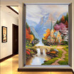 European Style Pastoral Landscape Oil Painting Mural Wallpaper Living Room Hotel Entrance Backdrop Wall Decor Mural Wallpaper 3D