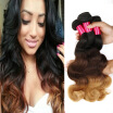 3 Pcs Lot 7A Grade 1B427 Ombre Human Hair Bundles Brazilian Human Hair Weave Three Tone 1B427 Ombre Hair Extensions