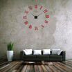 3D Wall Clock Frameless Modern Mirror Metal Large Wall Stickers Clocks Wall Watches Room Home Decorations