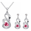 Fashion Jewelry Sets Crystal from Austrian Heart Pendant Necklace Earrings Set For Women Accessories Bijoux 27091