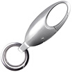 Bean Drum Eyelet Keychain Ring Two-point Ring Spring Recessed Car Keyring Birthday Present YSK004 Black