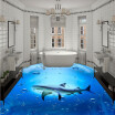 Free Shipping Ocean Jaws 3D Floor Painting waterproof self-adhesive bedroom study lobby flooring wallpaper mural 250cmx200cm