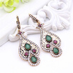 New Vintage Long Earring Turkish Antique Gold Hollow Floral Jewelry Earrings For Women Arabesque Brincos Pendientes Mujer Moda