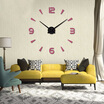 Modern Frameless DIY Wall Clock Large 3D Wall Watch Non Ticking for Living Room Bedroom Kitchen