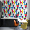 Modern Simple Colorful Geometric 3D Stereo Mural Kitchen Living Room Restaurant Photo Wallpaper Roll Papel De Parede 3D Paisagem