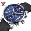 NIBOSI Quartz Wrist Watch Men Top Brand Luxury Watch Fashion Men Sport Watch Leather Band Chronograph Stainless Steel Relogios