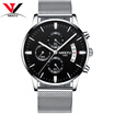 NIBOSI Quartz Wrist Watch Male Clock Men Watch Fashion Top Brand Luxury Wristwatch Mesh Strap Stainless Steel Waterproof Relogios