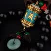 Snowland impression car pendant car accessories Detian Buddhist alloy prayer wheel rearview mirror prayer wheel pendant