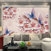 High Quality Deep Texture Relief 3D Murals Korean Romantic Butterfly Orchid Flowers Wallpaper Living Room Home Decor 3D Fresco