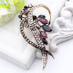 Vintage Banquet Brooch Women Turkish Jewelry Antique Gold Color Multicolor Resin Flower Brooches Broches Ladies Hijab Scarf Pin
