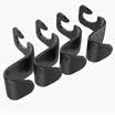 KOOLIFE Car Seat Hook Black 4 Pack 20kg Load-bearing Hidden Car Hook Car Hook Car Seat Back Hook Car Hook