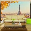 Custom Mural Wallpaper 3D Eiffel Tower Maple Leaf Photo Wall Murals Living Room Bedroom Backdrop Wall Decor Papel De Parede 3 D