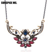 Mignon Turkish Women Flower Lace Vintage Pendant Necklaces Antique Gold Color India Wedding Bohemian Bridal Jewelry Charm Choker