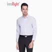 INTERIGHT Non-Hot Men&39s Business Pinstripe Long Sleeve Shirt Blue Stripe 42 Yards