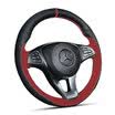 Wufu Jinniu car steering wheel cover hand-sewn leather handle set Mercedes-Benz special red