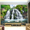 Custom 3D Mural Wallpaper For Wall Beautiful Nature Landscape Photo Waterfall Ducks Wall Paper For Room Decor TV Sofa Backdrop