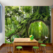 Custom Photo Wallpaper Green Virgin Forest Tree Hole Stereoscopic Mural Wall Painting Living Room Bedroom Background Murales