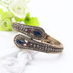 Classic Vintage Turkish Double Belt Bangles Women Jewelry Antique Gold&Silver Plating Crystal Bangle&Bracelet Bijoux Ladies Gift