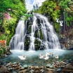 Mountain Water Landscape Running Water Waterfall Wall Mural Custom 3D Photo Wallpaper Living Room Background Decor Wall Painting