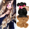 Hot Sale 1B27 Ombre Brazilian Body Wave Human HairWefts Ombre Extensions 3pcsLot Hair Virigin Weave Bundles Ombre Brazilian Hair