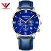 NIBOSI Famous Brand Watches Men Leather Band Fashion Luxury Full Steel Clock Quartz Wristwatch Male Watch Relogio Masculino Casual