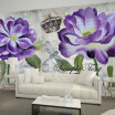 Custom photo wallpaper Large TV background wall mural bedroom living room wallpaper modern purple flowers wallpaper mural