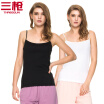 Three guns cotton ladies slings skin rib stretch cotton solid color sling vest 2 pcs white white L