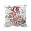 Geisha Kimono Fan Japan Waves Square Throw Pillow Insert Cushion Cover Home Sofa Decor Gift