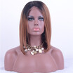 Straight Ombre Glueless Lace Front Human Hair Wigs For Black Women 8-16 Inch Remy Hair Brazilian Lace Wig Bleached Knots Free Ship