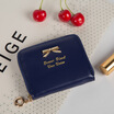 Korean fresh&simple bow ladies coin purse bag zipper mini women wallet card package short paragraph