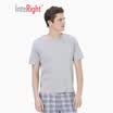 INTERIGHT home service mens cotton short-sleeved shorts casual home service pajamas set navy blue L