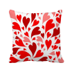 Red Pink Hearts Valentine Love Square Throw Pillow Insert Cushion Cover Home Sofa Decor Gift