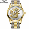 GUANQIN Mens watch automatic mechanical waterproof casual business mens watch