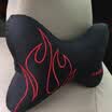WRC passion flame car headrest four seasons neck pillow bone pillow set chair head pillow car pillow supplies a pair of black fire