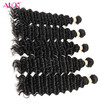 Alot Hair Peruvian Deep Wave 4 Bundles 100 Remy Human Hair Extension Weave Natural Color Free Shipping