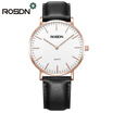Mens Watches Women Wrist Watch Top Brand Luxury ROSDN Simple Design Ultra Thin Quartz Watch Casual Leather Lovers Watches
