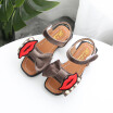 Girs Sandals Summer Kids Shoes 2018 New Fashion Pearl Lip Bowtie Children Shoes Soft Anti-skid Kids Sandals Sweet Princess Flat