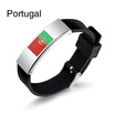 National Flag Bracelets Bangles Portugal Russia England Australia Belgium Spain France Germany Brazil Fashion