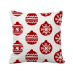 Christmas Snowflake Line Red Festival Square Throw Pillow Insert Cushion Cover Home Sofa Decor Gift