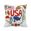 USA America Love Heart National Flag Square Throw Pillow Insert Cushion Cover Home Sofa Decor Gift