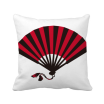 Japanese Red Black Fan Square Throw Pillow Insert Cushion Cover Home Sofa Decor Gift