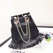 Summer New Fashion Premium tassel leather Bucket Bag Women High Quality Pu Leather Shoulder Bag Brand Desinger Crossbody Bags