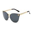Women Men Color film reflective sunglasses Vintage Sunglasses Charms Big Frames Eyeglasses HD Sun Glasses Gradient Lens