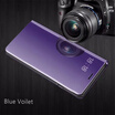Samsung Galaxy Note5 Luxury Slim Mirror Flip Shell Stand Leather Smart Clear View Window Cover Phone Case