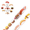 Kinbor hand book&paper tape 25mm10m hand book sticker food sweet sweet eating DTB64164