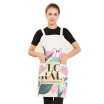 Cotton Linen Flamingo Pattern Apron Adult Bibs Home Cooking Baking Cleaning Kitchen Aprons Accessories