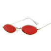 Vintage Small Oval Sunglasses Fashion Brand Women Men Metal Frame Clear Red Lens Shades Sun Glasses Eyewear UV400 eyewear