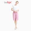 INTERIGHT home pants female ladies printing breathable light pants blue bottom bird flower L