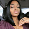 Brazilian Virgin Human Hair No Tangle No Shedding Hot Sale 8A Grade 130 Short Bob Style Lace Front Wig