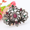 Fashion Turkish Women Hijab Brooch Antique Gold Color Hollow Flower Resin Corsage Jewelry Indian Bohemia Ethnic Wedding Bijoux